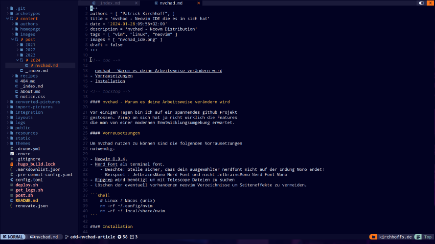 NvChad - Neovim Entwicklungsumgebung die es in sich hat